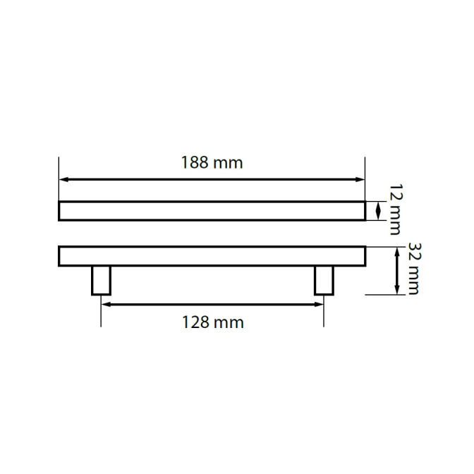 Ручка металлическая релинговая СС-128мм HL-09-CH MiroMark