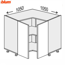 Кухонная секция Валенсия нижняя Угол Н 90° 1050х1050/820 2дв Pro Blum VL-097W/9003 MiroMark