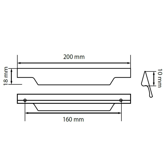 Ручка металева СС-160мм HL-14-BL MiroMark