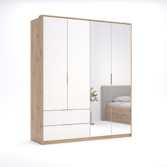 Шафа 4Дв 2Ящ Реймонд / Raymond Глянець Білий - Дуб Артизан MiroMark RN-14-MA/WB