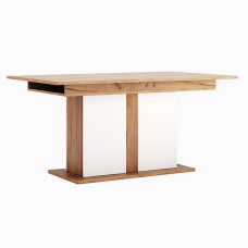 Стол столовый раздвижной Асти / Asti Глянец Белый - Дуб Крафт MiroMark AS-186-KR