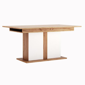 Стол столовый раздвижной Асти / Asti Глянец Белый - Дуб Крафт MiroMark AS-186-KR