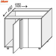 Кухонная секция Винтаж нижняя Угол Н 90° 1050х650/820 1дв Pro Blum VN-096W/9003 MiroMark