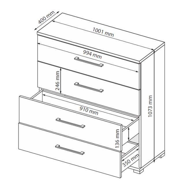 Комод Фемели 4Ш MiroMark купить