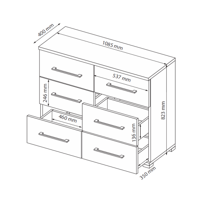 Комод Фемели 6Ш MiroMark купить