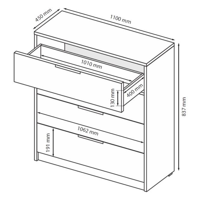 Комод Реймонд / Raymond 4Шх MiroMark купить