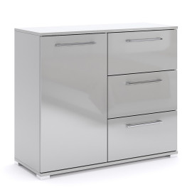 Комод 1Дв 3Ящ Меги / Megy Глянец Шиншила Серая MiroMark MG-61-GG