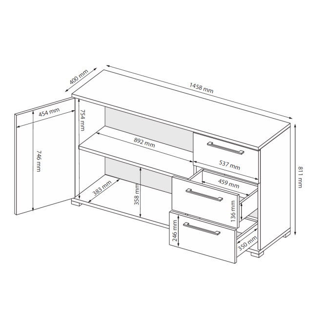 Комод Меги / Megy 2Дв3Шх MiroMark купить