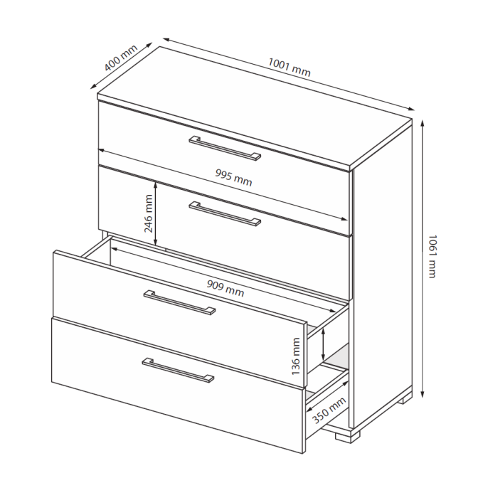 Комод Меги / Megy 4Шх MiroMark купить