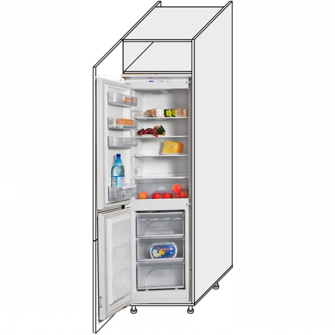 Кухонная секция Глори Пенал 60ПХ/2320 Холодильник GL-862W/01 MiroMark