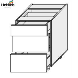 Кухонная секция Валенсия нижняя 40Н3ШХ/820 Pro Hettich VL-042W/9003 MiroMark