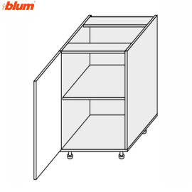 Кухонная секция Мери нижняя 45Н/820 1дв Pro Blum MR-046W/9003gl MiroMark