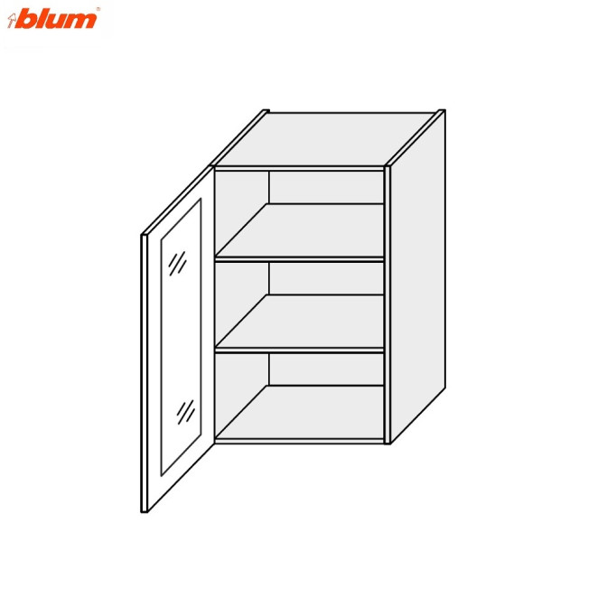 Кухонна секція Вінтаж верхня 60В/900 1дв Вітрина Pro Blum VN-569W/9003 MiroMark