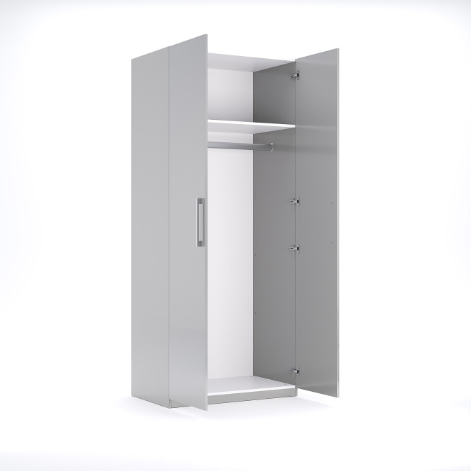 Шафа 2Дв без дзеркала Меги / Megy Глянець Шиншила Сіра MiroMark MG-22-GG