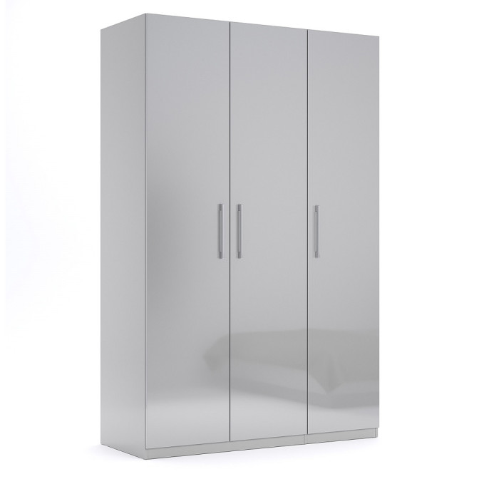 Шкаф 3Дв без зеркала Меги / Megy Глянец Шиншила Серая MiroMark MG-23-GG