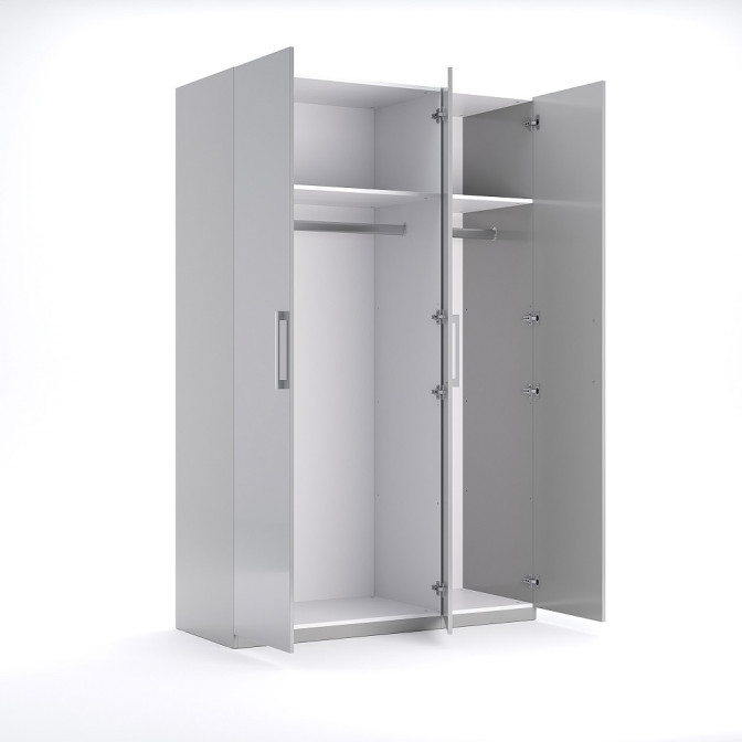 Шкаф 3Дв без зеркала Меги / Megy Глянец Шиншила Серая MiroMark MG-23-GG