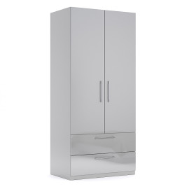 Шкаф 2Дв 2Ящ без зеркала Меги / Megy Глянец Шиншила Серая MiroMark MG-12-GG