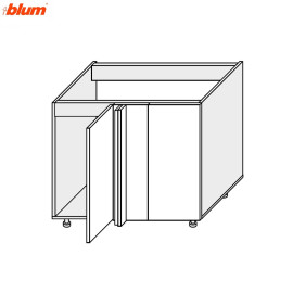 Кухонна секція Вінтаж нижня Кут Н 90° 1000х600/820 1дв Pro Blum VN-099W/9003 MiroMark