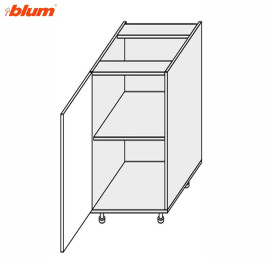 Кухонная секция Мери нижняя 20Н/820 1дв Pro Blum MR-023W/9003gl MiroMark