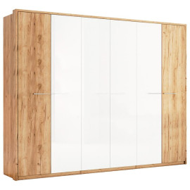 Шкаф Ники 6Дв Дуб Крафт Белый Глянец без зеркала MiroMark