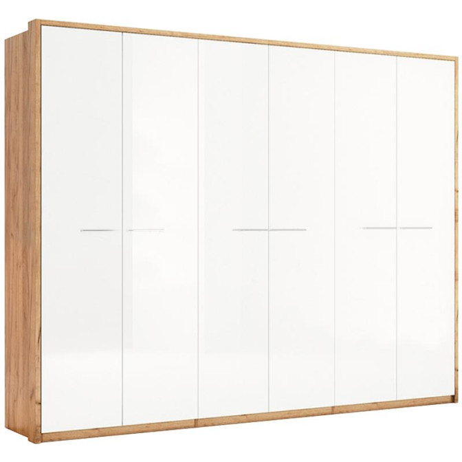 Шкаф Ники 6Дв Белый Глянец без зеркала MiroMark купить