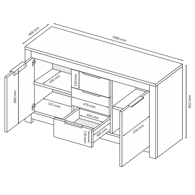 Комод Томми / Tommy 2Дв3Шх MiroMark купить