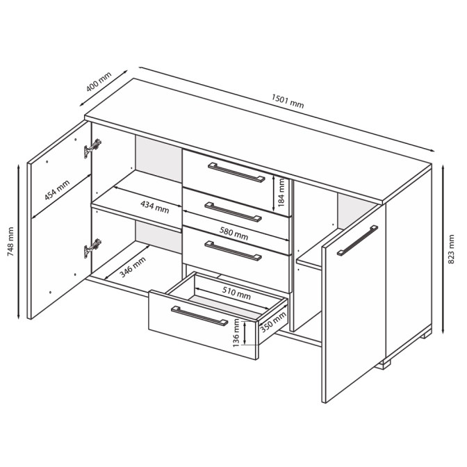 Комод Фемели / Family 2Дв4Шх MiroMark купить