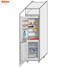 Кухонная секция Мери Пенал 60ПХ/2320 Холодильник Pro Blum MR-867W/9003gl MiroMark