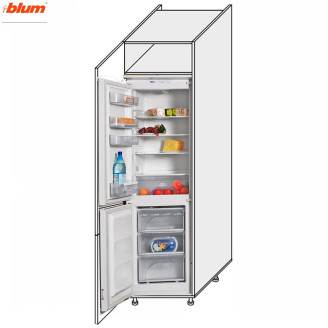 Кухонная секция Мери Пенал 60ПХ/2320 Холодильник Pro Blum MR-867W/9003gl MiroMark