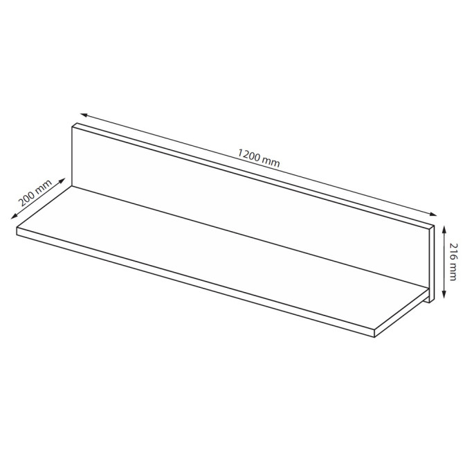 Полиця Настінна Асті Джуніор / Asti Junior Глянець Білий MiroMark AS-92-WB