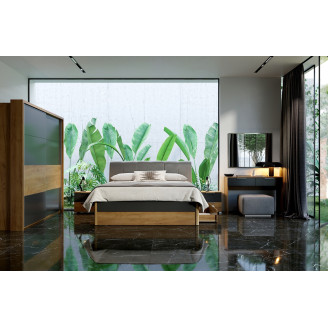 Модульная спальня Рамона / Ramona Дуб Крафт – Мат Лава MiroMark