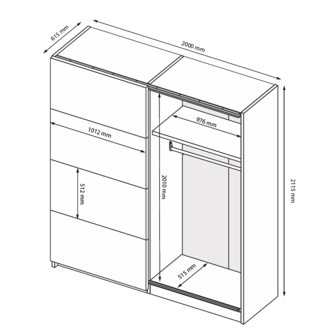 Шкаф-купе Империя 1,5 м двери глянец Белый MiroMark купить
