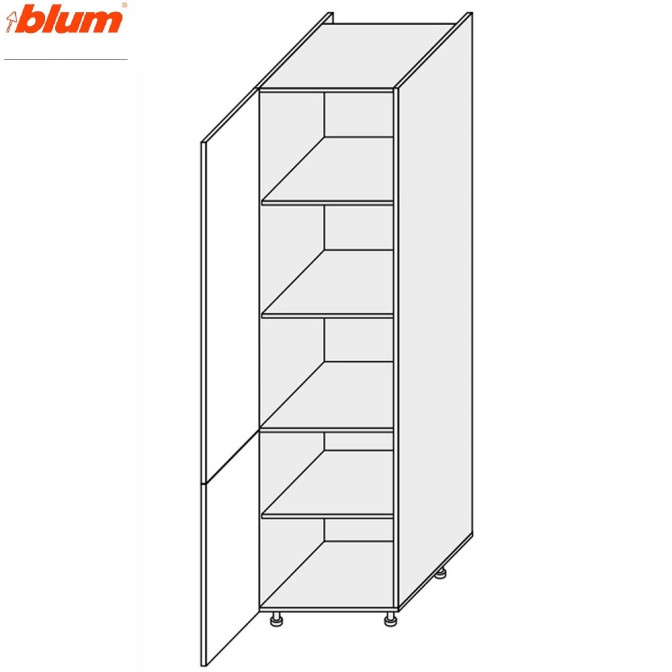 Кухонная секция Валенсия Пенал 60П/2140 Pro Blum VL-764W/9003 MiroMark