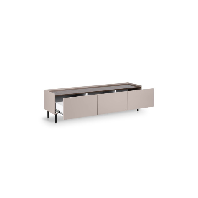 Тумба ТВ 1.6м Нео / Neo Глянець Горіх Макадамія - Супермат Тоффі MiroMark NE-160-MT