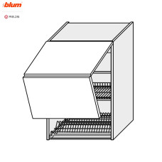 Кухонная секция Мери верхняя 60ВС/900 2дв Сушка Aventos Pro Blum  +  Rejs MR-574W/9003gl MiroMark