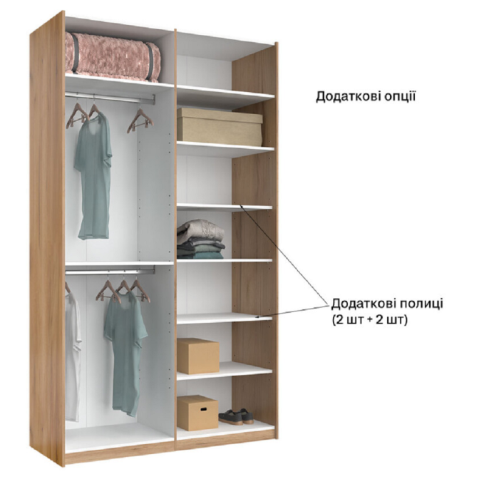 Шкаф-купе с зеркалом 1,5х2,4 Меги / Megy Глянец Шиншила Серая MiroMark MG-15-GG