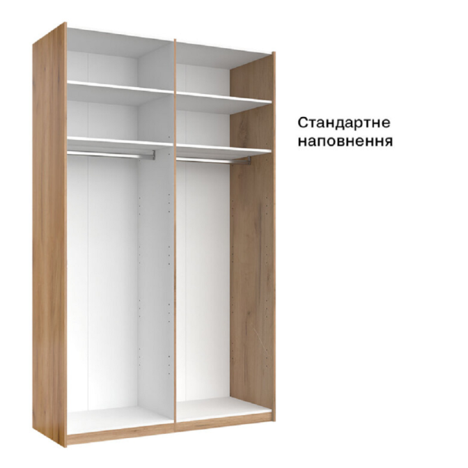 Шкаф-купе с зеркалом 1,5х2,4 Меги / Megy Глянец Шиншила Серая MiroMark MG-15-GG