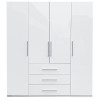 Шкаф 4Дв 3Ящ Магнум / Magnum Глянец Белый MG-14-WB