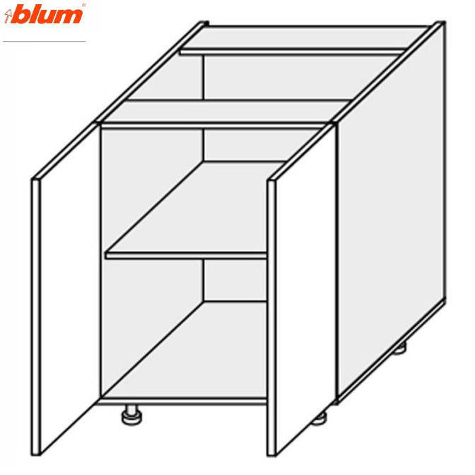 Кухонна секція Валенсія нижня 80Н/820 2дв Pro Blum VL-086W/9003 MiroMark