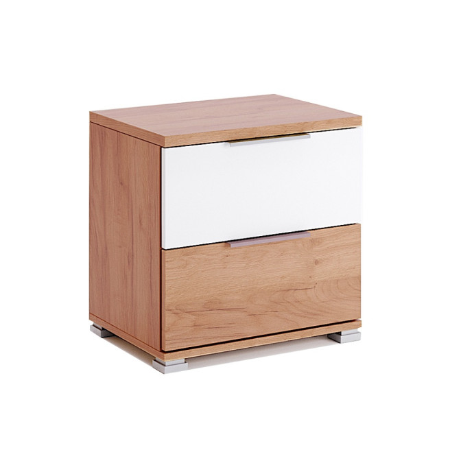 Комплект в Детскую спальню Асти Джуниор / Asti Junior Дуб Крафт - Глянец Белый Комод, Тумба, Кровать, Столик MiroMark