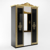 Шкаф Дженнифер 3Д с зеркалом Черный глянец MiroMark купить