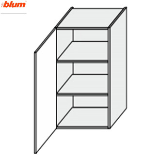 Кухонная секция Валенсия верхняя 40В/720 1дв Pro Blum VL-442W/9003 MiroMark
