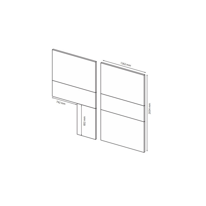Шафа-купе 2.5м 2Дв Вільма / Wilma Бетон Темний - Дуб Артизан MiroMark WL-26-CD