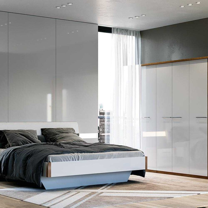 Шафа Нікі 4Дв Білий Глянець без дзеркала MiroMark купити