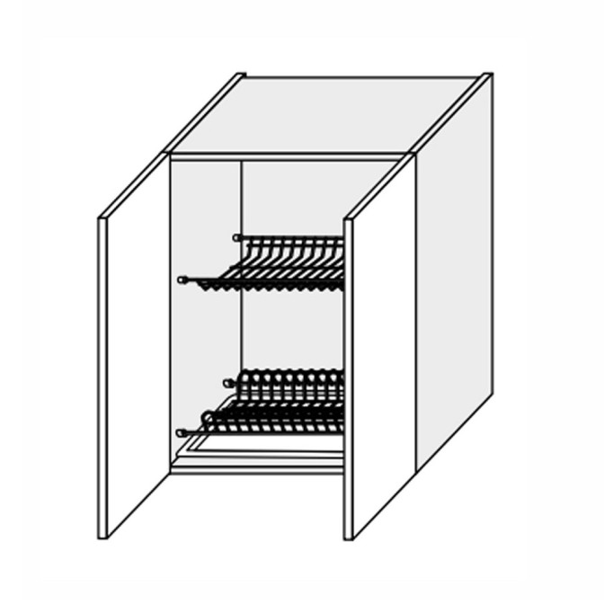 Кухонна секція Глорі верхня 60ВС/720 2дв Сушка GL-464W/01 MiroMark