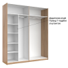 Шкаф-купе 2,0х2,1 Мила / Mila Глянец Белый MiroMark MA-20-WB