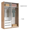 Шкаф-купе 1,5х2,1 Империя / Imperia Глянец Белый MiroMark MP-19-WB