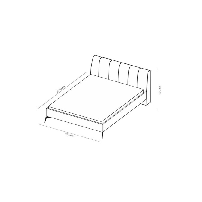 Ліжко М'яка оббивка 1,8x2,0 Тоффі / Toffee 04 MiroMark TF-38-TF