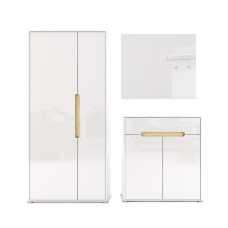 Комплект в прихожую 4 Стелла / Stella Глянец Белый MiroMark