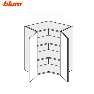 Кухонная секция Миллениум WG верхняя Угол В 90° 650х650/720 2дв Pro Blum ML-494W/01 MiroMark Кухонная секция Миллениум WG верхняя Угол В 90° 650х650/720 2дв Pro Blum ML-494W/01 MiroMark